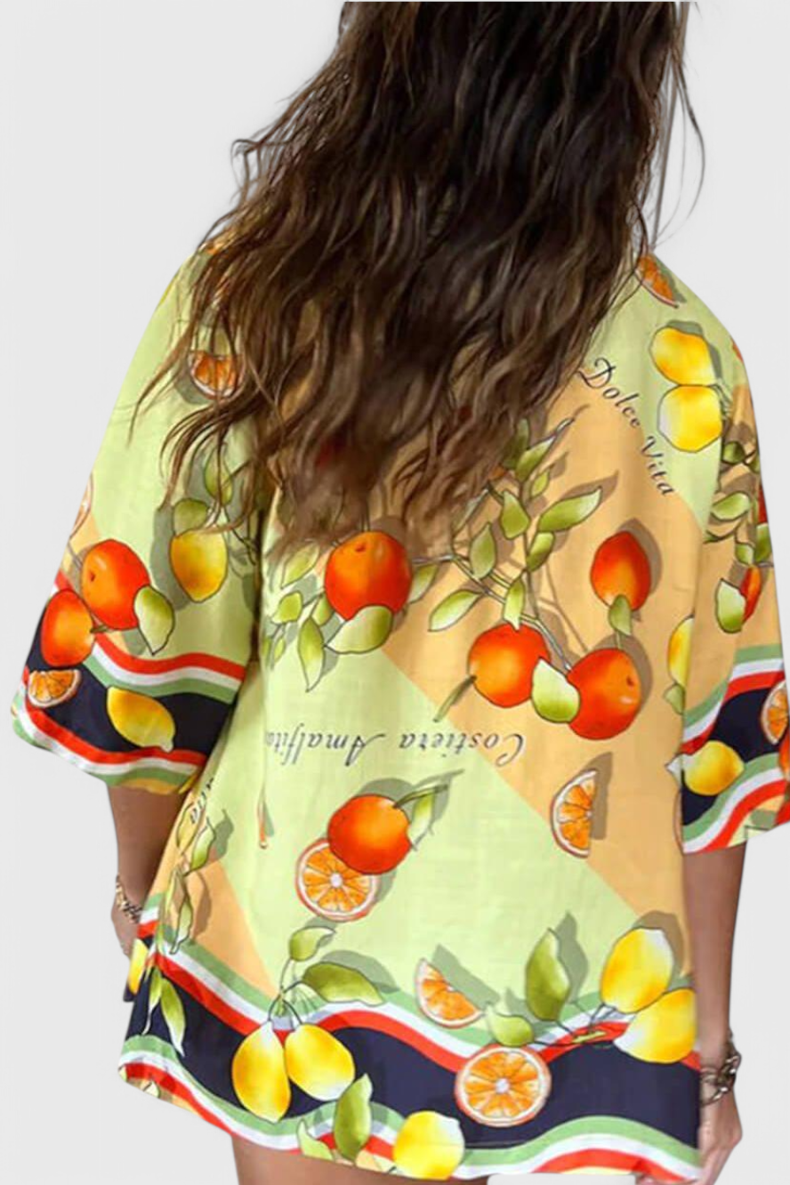 Gabriela Conjunto de Dos Piezas con Estampado de Limón