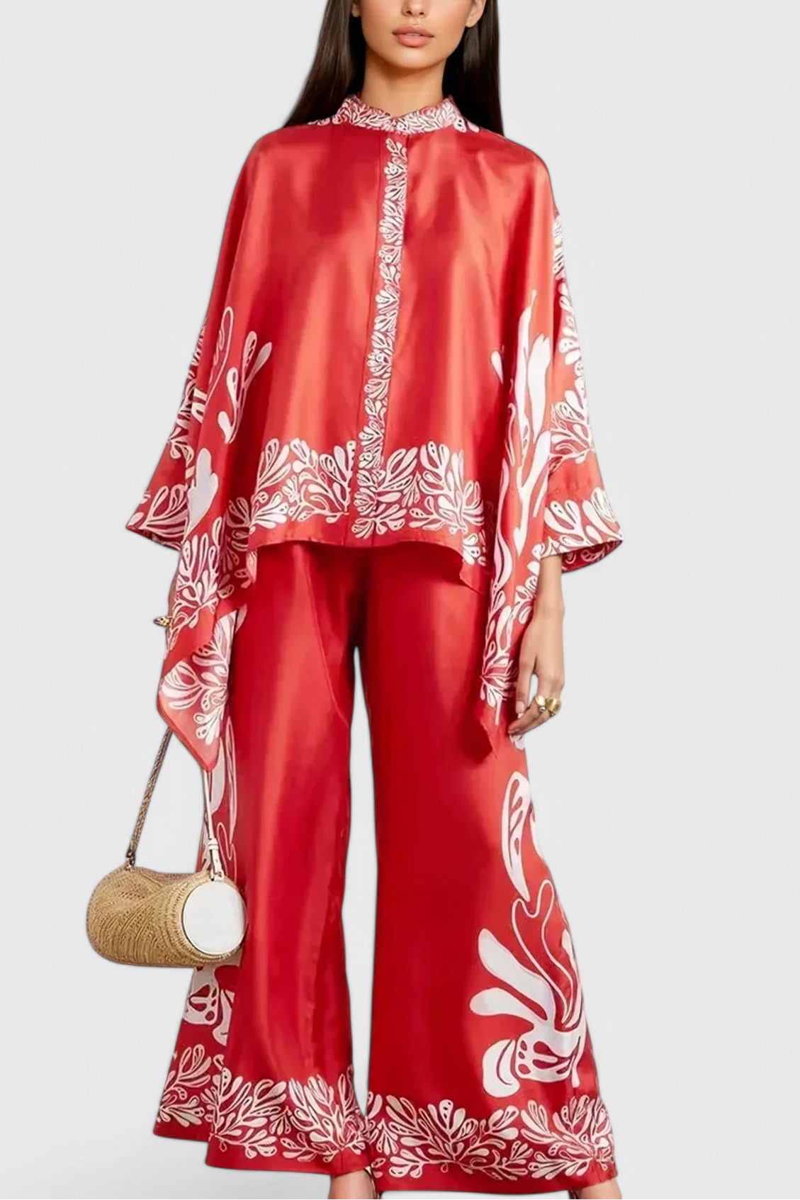 Eduarda Conjunto Floral con Manga Batwing