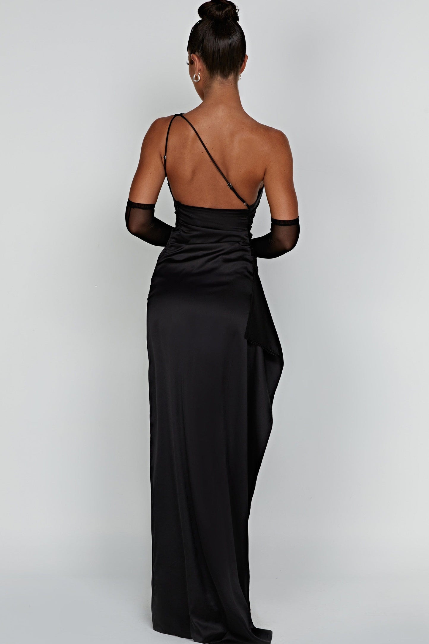 Emberly Vestido Maxi de Un Solo Hombro con Abertura Alta