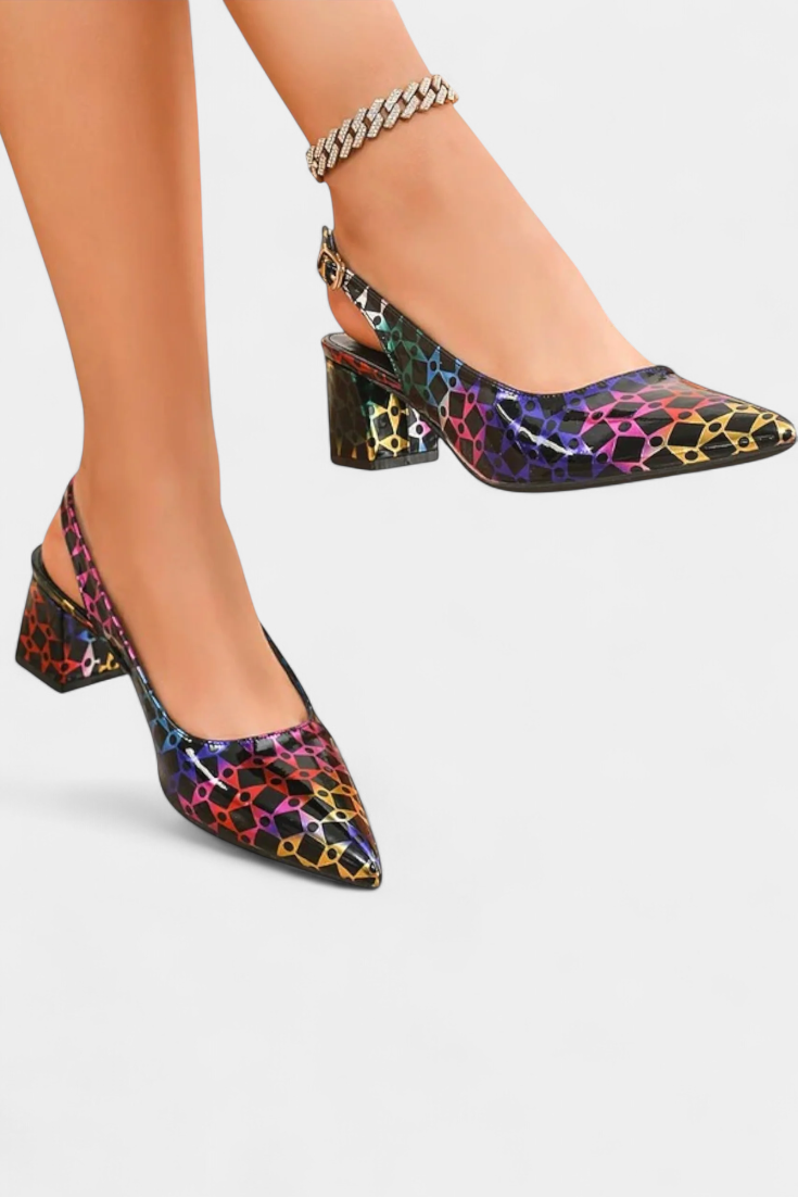 Karthleen Tacones Gruesos con Estampado Geométrico