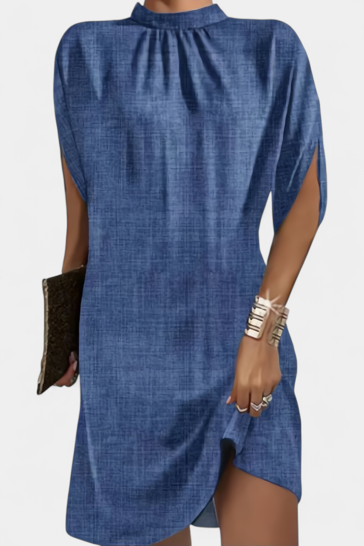 Haruna Vestido Midi Atemporal con Escote Redondo