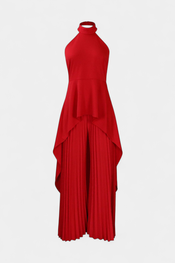Chrysoula Conjunto Asimétrico con Pantalón Plisado