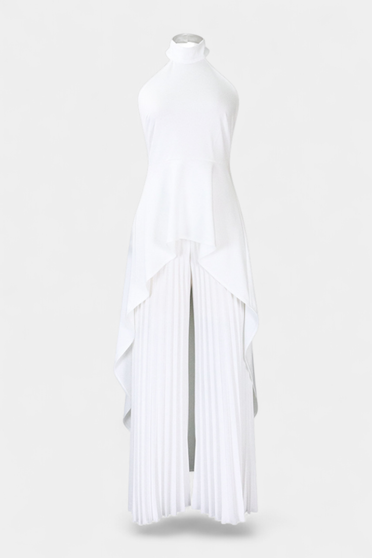 Chrysoula Conjunto Asimétrico con Pantalón Plisado