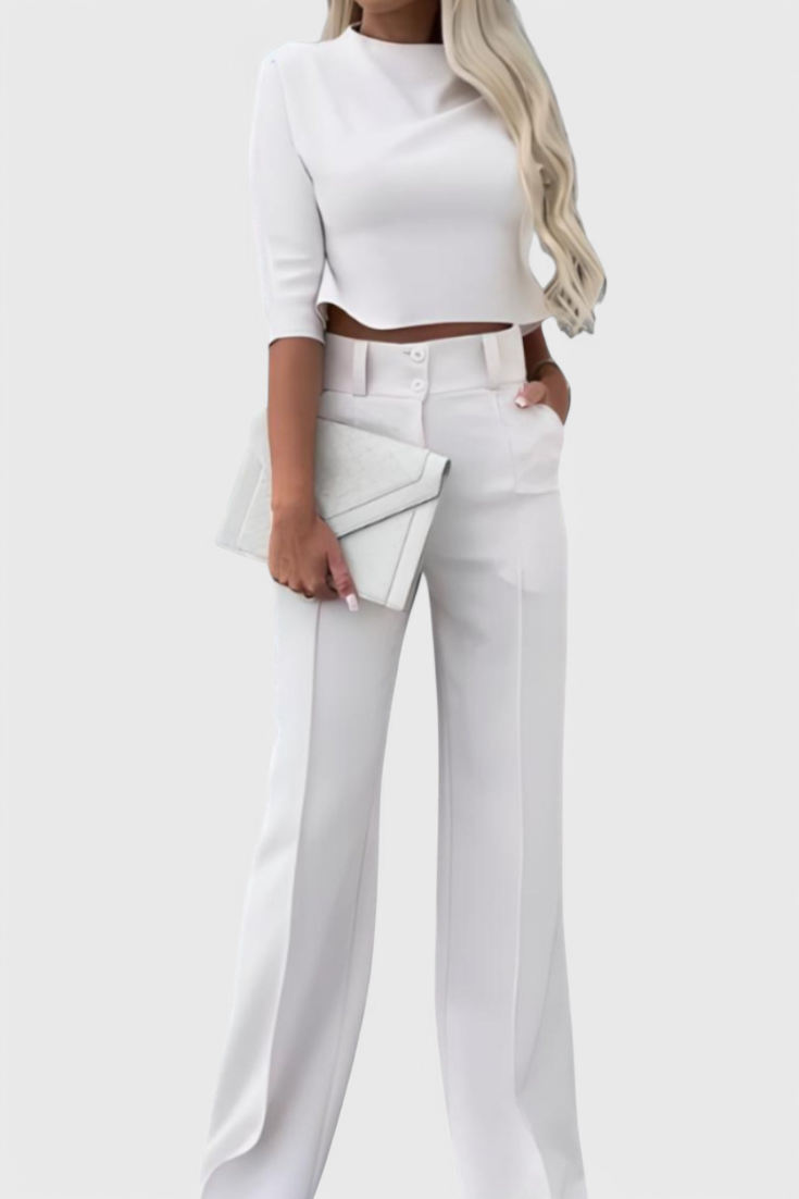 Cleo Conjunto Elegante de Pantalón y Top