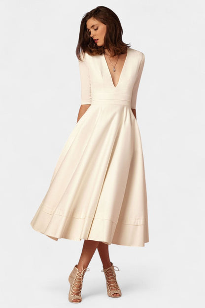 Nylah Vestido Midi A-Line de Encanto Vintage