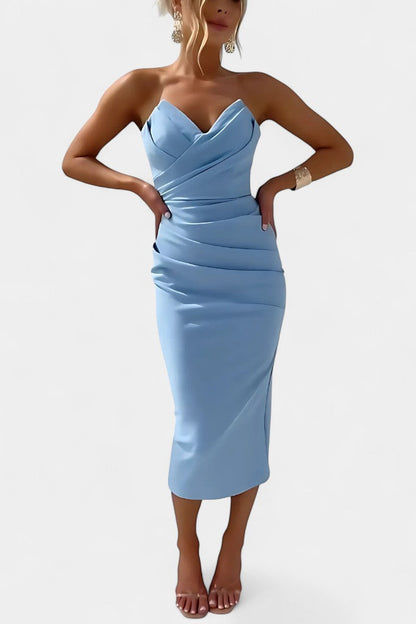 Iveta Vestido Sin Tirantes y Sin Espalda