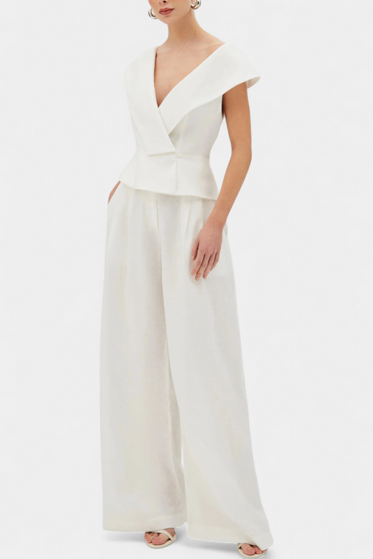 Hayden Conjunto Top Asimétrico y Pantalón Palazzo
