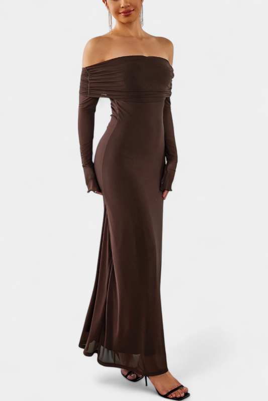Lorelei Vestido Ajustado de Malla con Escote Recto